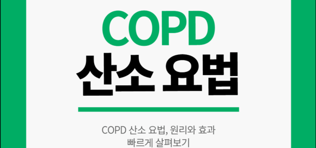 COPD 산소 요법. 원리와 효과 한눈에 COPD 산소 요법. 원리와 효과 한눈에