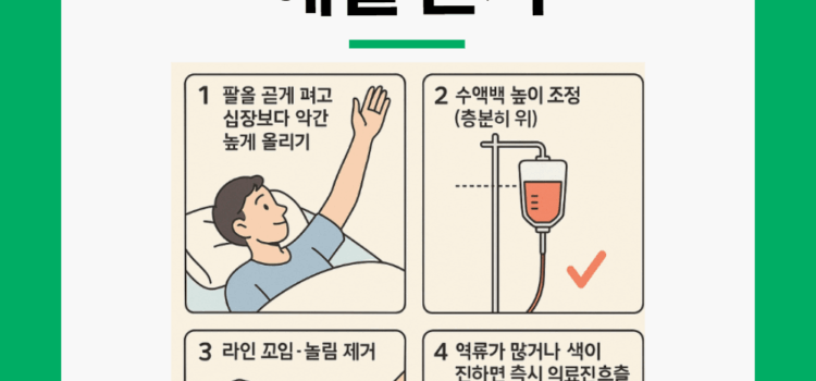 수액 안들어감 : 해결 순서