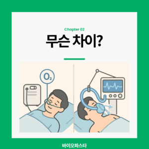 인공호흡기 산소호흡기. 무슨 차이가 있어?
