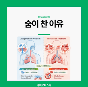 SpO2는 정상. 하지만 숨이 찬 이유