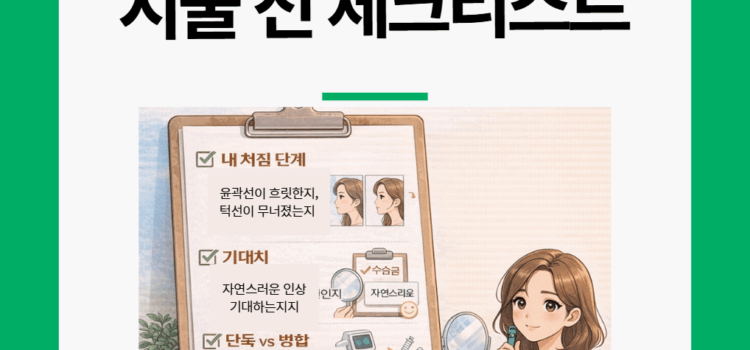 리프팅 시술 전 체크리스트