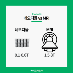 MRI 금속. 자력의 세기 차이