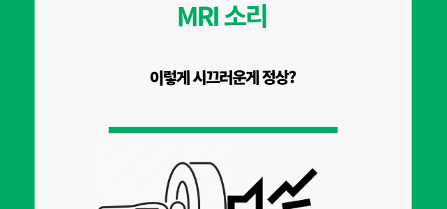 MRI 소리. 왜 이렇게 큰거야?