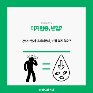 어지럼증 빈혈. 이 두개는 같은가?