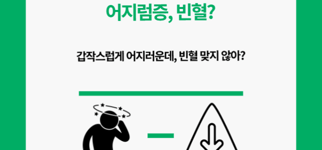 어지럼증, 빈혈 맞아? 어지럼증 빈혈. 이 두개는 같은가?