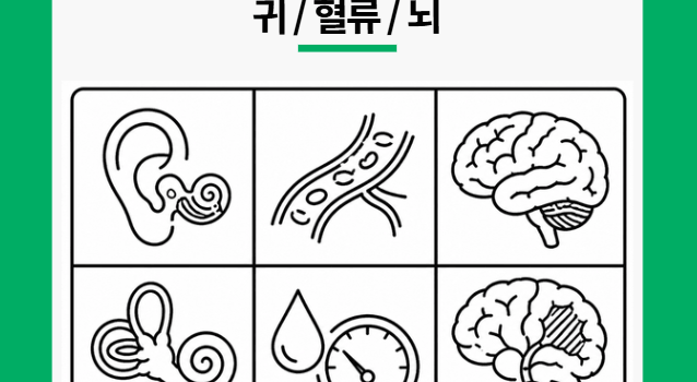 어지럼증 원인. 귀, 뇌, 혈류