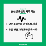 저주파 마사지기 효과. ems 운동 신경 자극 기술