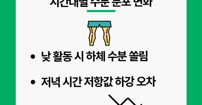 인바디 시간대별 수분 분포의 변화