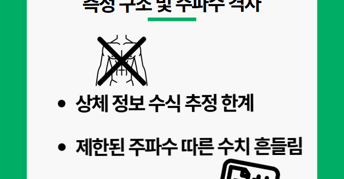 측정 구조 및 주파수 격차. 헬스장 인바디 가정용 차이