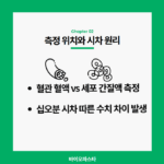연속혈당측정기 혈당계. 측정 위치와 시차 원리