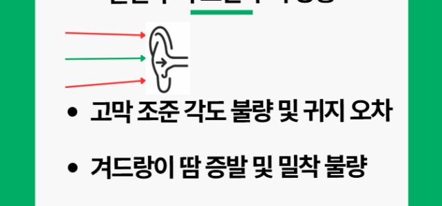 귀지나 측정 각도에 의해 달라질 수 있음