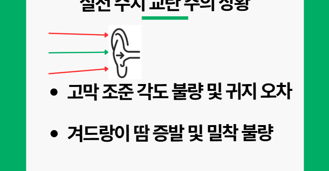 귀지나 측정 각도에 의해 달라질 수 있음