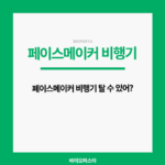 페이스메이커 비행기 타도 되나?